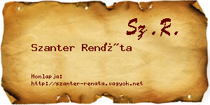Szanter Renáta névjegykártya