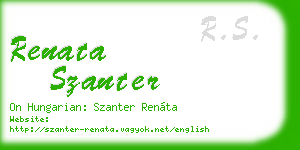 renata szanter business card
